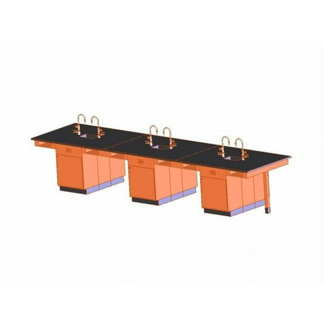 Diversified Woodcrafts 12 Student Lab Table with Full Cupboard