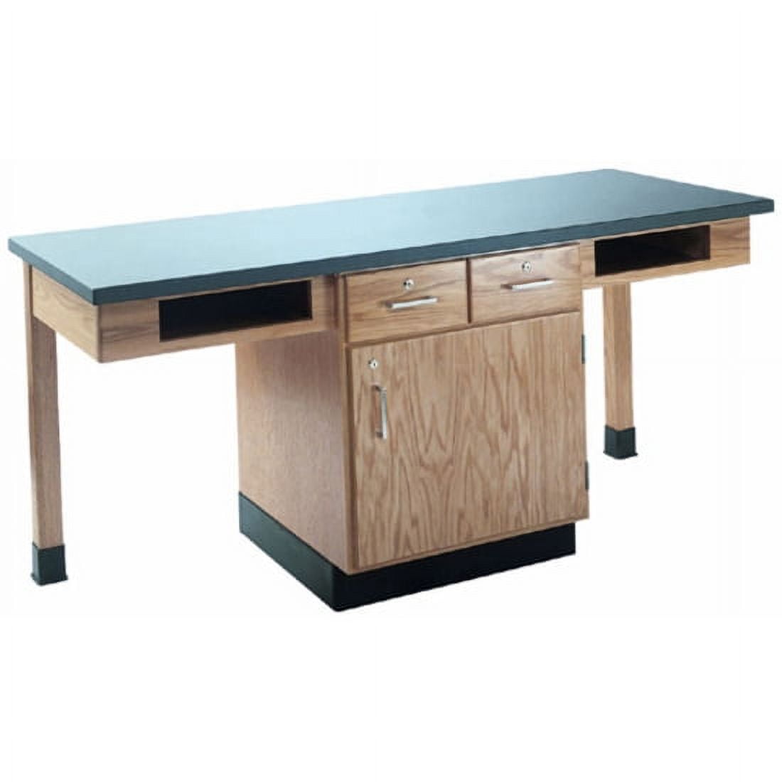 Diversified Woodcrafts 2 Station Lab Table with Storage