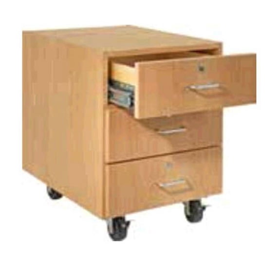Diversified Woodcrafts M33-2422-H30K 30 in. H Mobile Storage M Series Cabinets - 3 Drawer