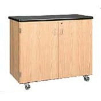 Diversified Woodcrafts Mobile Tote Tray Storage Cabinet