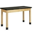 thumbnail image 1 of Diversified Woodcrafts P7106K30N - 24"x48" - 30" High, Plain Apron Laboratory Table, Red Oak Legs & Apron, Epoxy Resin Top, Made in USA, 1 of 1