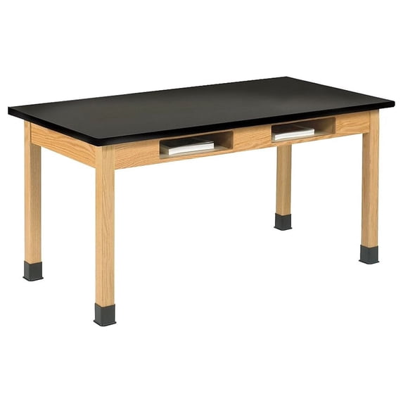 Diversified Woodcrafts Rectangular Activity Table 54" x 24" Oak/Black (C7206K30N)