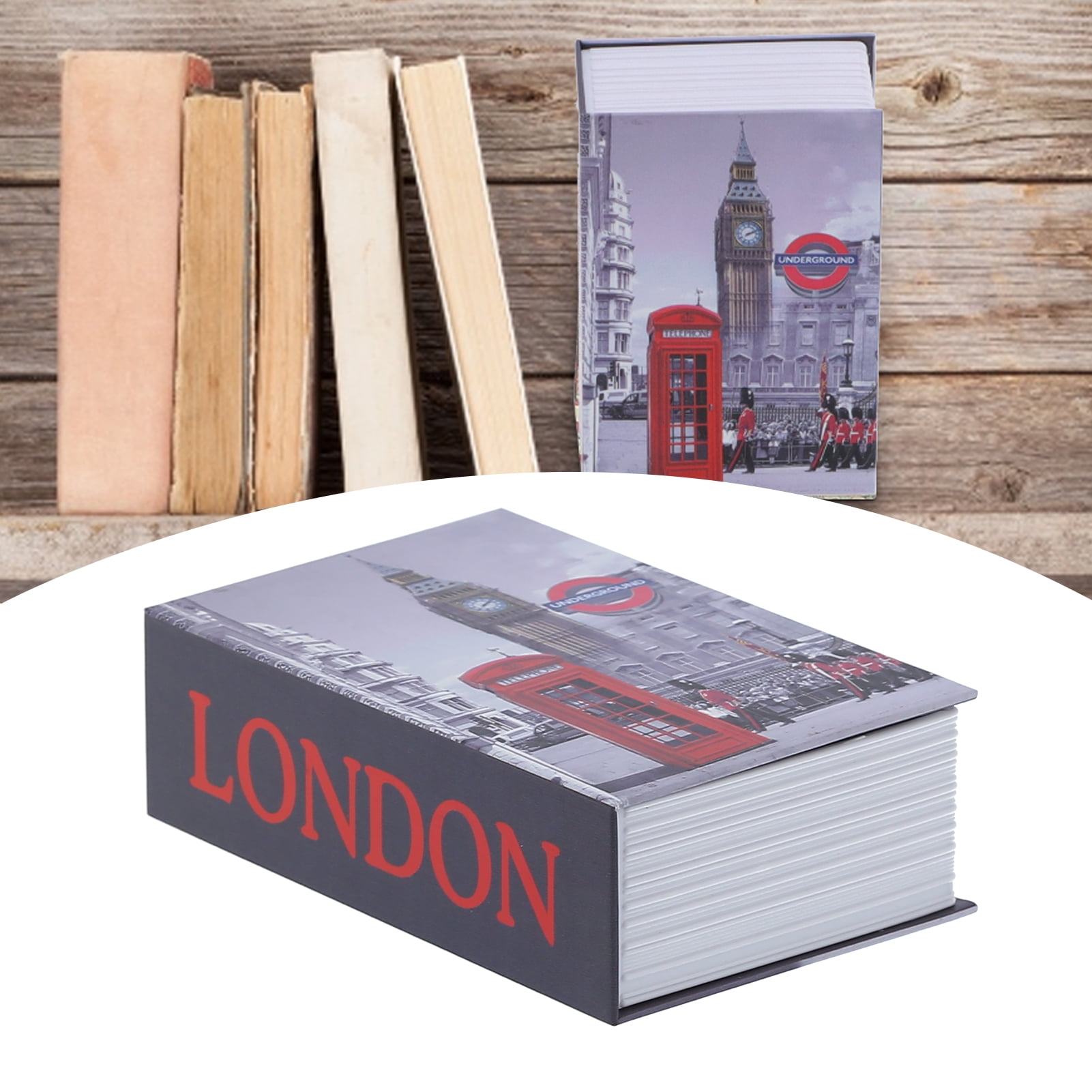 Diversion Book Safe with Real Pages, Combination Book Lock Box Money Safe for Cash, Secret