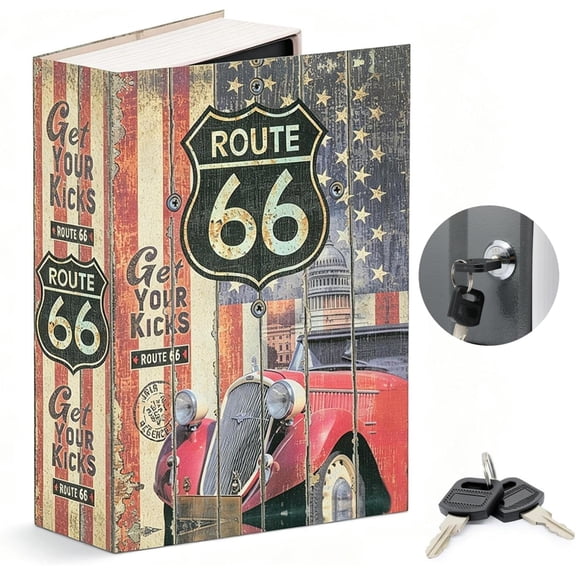 Diversion Safe Book Box with Key Lock  Hidden Storage Safe for Travel, Dorm, Money & Jewelry