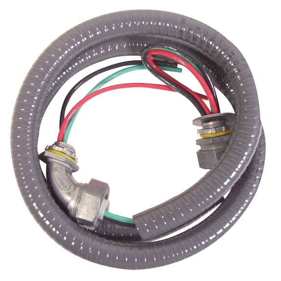 Diversitech 6-12-6 DiversiWhip Air Conditioner Wiring Kit #10 THHN Wire with Metallic Connectors - 1/2 in. x 6 ft.