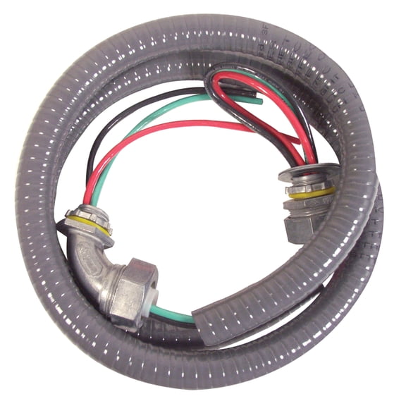 Diversitech 6-12-6 DiversiWhip Air Conditioner Wiring Kit #10 THHN Wire with Metallic Connectors - 1/2 in. x 6 ft.