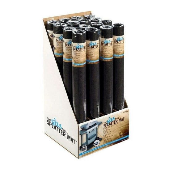 Diversitech Outdoor Gas Grill BBQ Floor Mat 48" x 30" - Absorbant Protection for Decks & Patios, Black