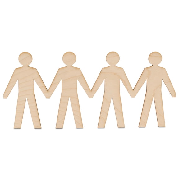 Diversity Border for Bulletin Board Classroom Decor 5-1/2x12 Inch, Pack of 5 DIY Wooden Education & Craft Supplies, by Woodpeckers