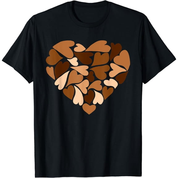 Diversity Hearts Love Black History Month Valentines T-Shirt