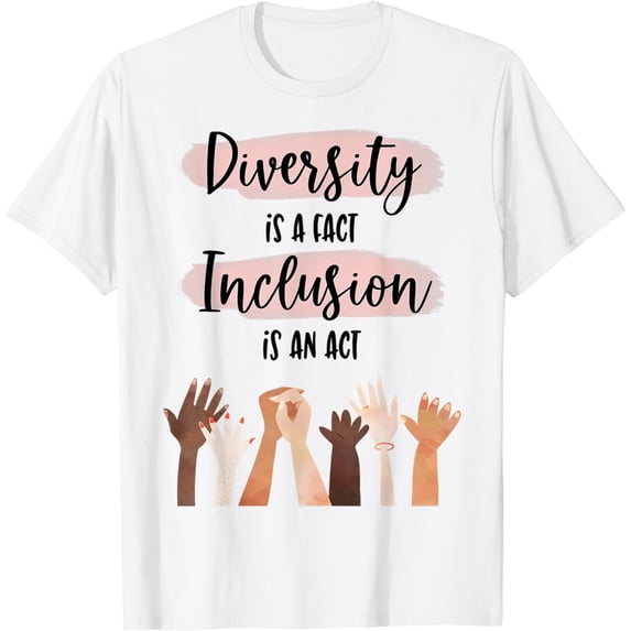 Diversity Is A Fact Inclusion Is An Act Funny Retro Vintage Short T-Shirt