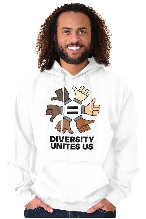Diversity Unites Us Social Justice Hoodie Sweatshirt Women Men Brisco Brands X