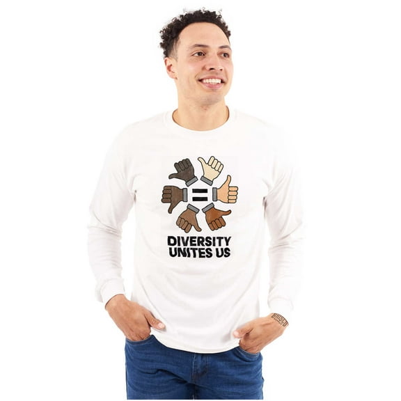Diversity Unites Us Social Justice Long Sleeve TShirt Men Women Brisco Brands S