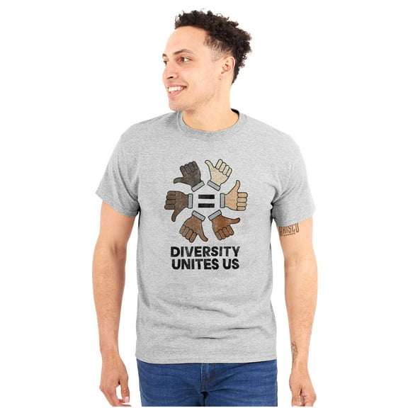 Diversity Unites Us Social Justice Men's Graphic T Shirt Tees Brisco Brands S