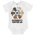 thumbnail image 1 of Diversity Unites Us Social Justice Romper Boys or Girls Infant Baby Brisco Brands 12M, 1 of 6
