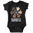 thumbnail image 1 of Diversity Unites Us Social Justice Romper Boys or Girls Infant Baby Brisco Brands 24M, 1 of 7