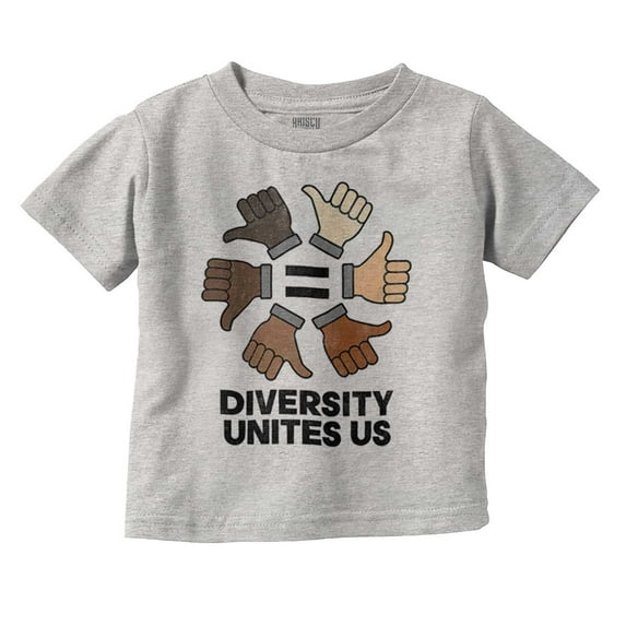 Diversity Unites Us Social Justice Toddler Boy Girl T Shirt Infant Toddler Brisco Brands 4T