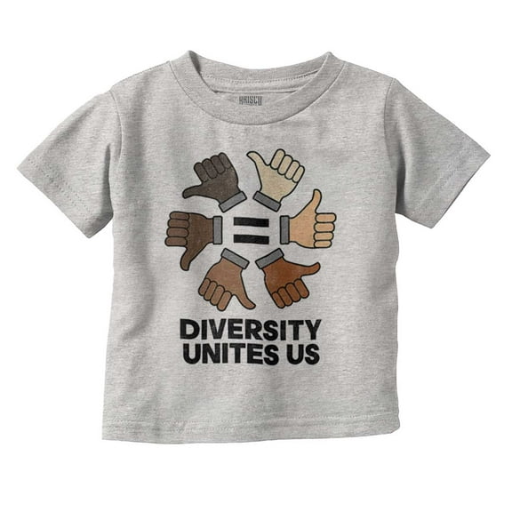 Diversity Unites Us Social Justice Toddler Boy Girl T Shirt Infant Toddler Brisco Brands 6M