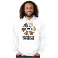 thumbnail image 1 of Diversity Unites Us Social Justice Unisex Plus Fleece Graphic Hoodie Brisco Brands 3X, 1 of 5