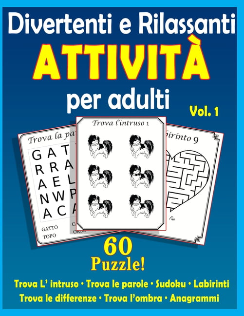 Divertenti e rilassanti attivit per adulti: Puzzle per persone con demenza  senile (stampa grande) Vol.1 (Paperback) 