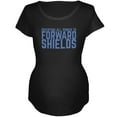 thumbnail image 1 of Diverting Power Forward Shields Funny Black Maternity Soft T-Shirt - X-Large, 1 of 1