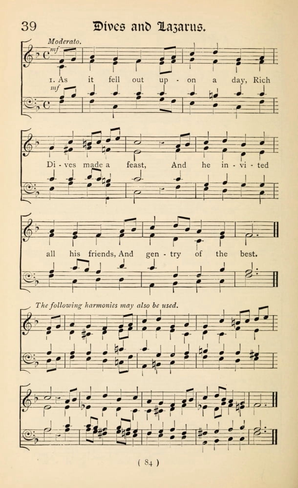 Dives & Lazarus 1 Christmas Carols New & Old 1850 Canvas Art - (24 x 36)