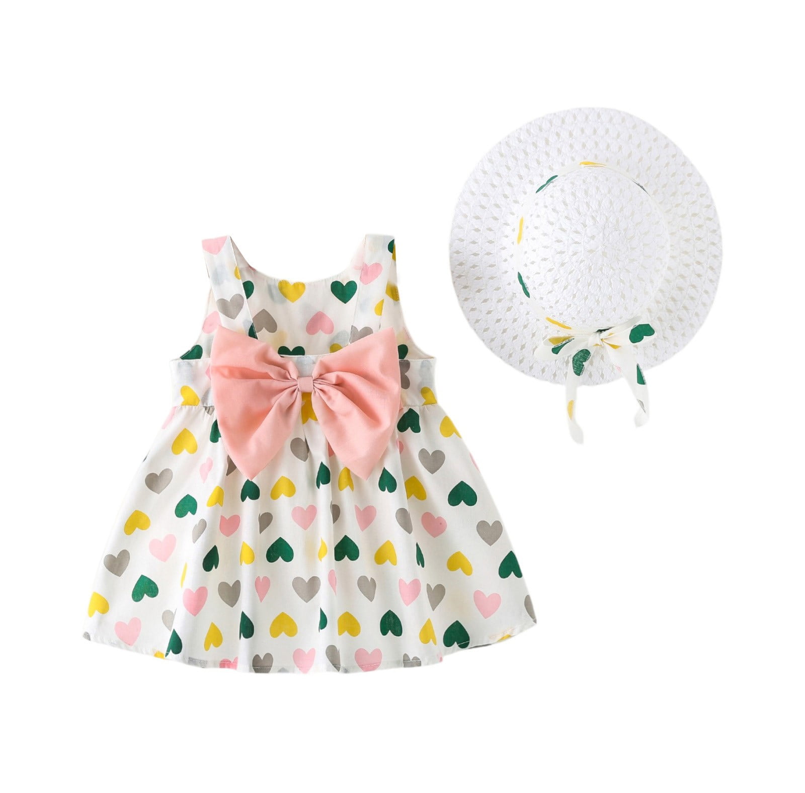 Summer Dress For Baby Girl In Beautiful Shirt With Green Skirt main image 1