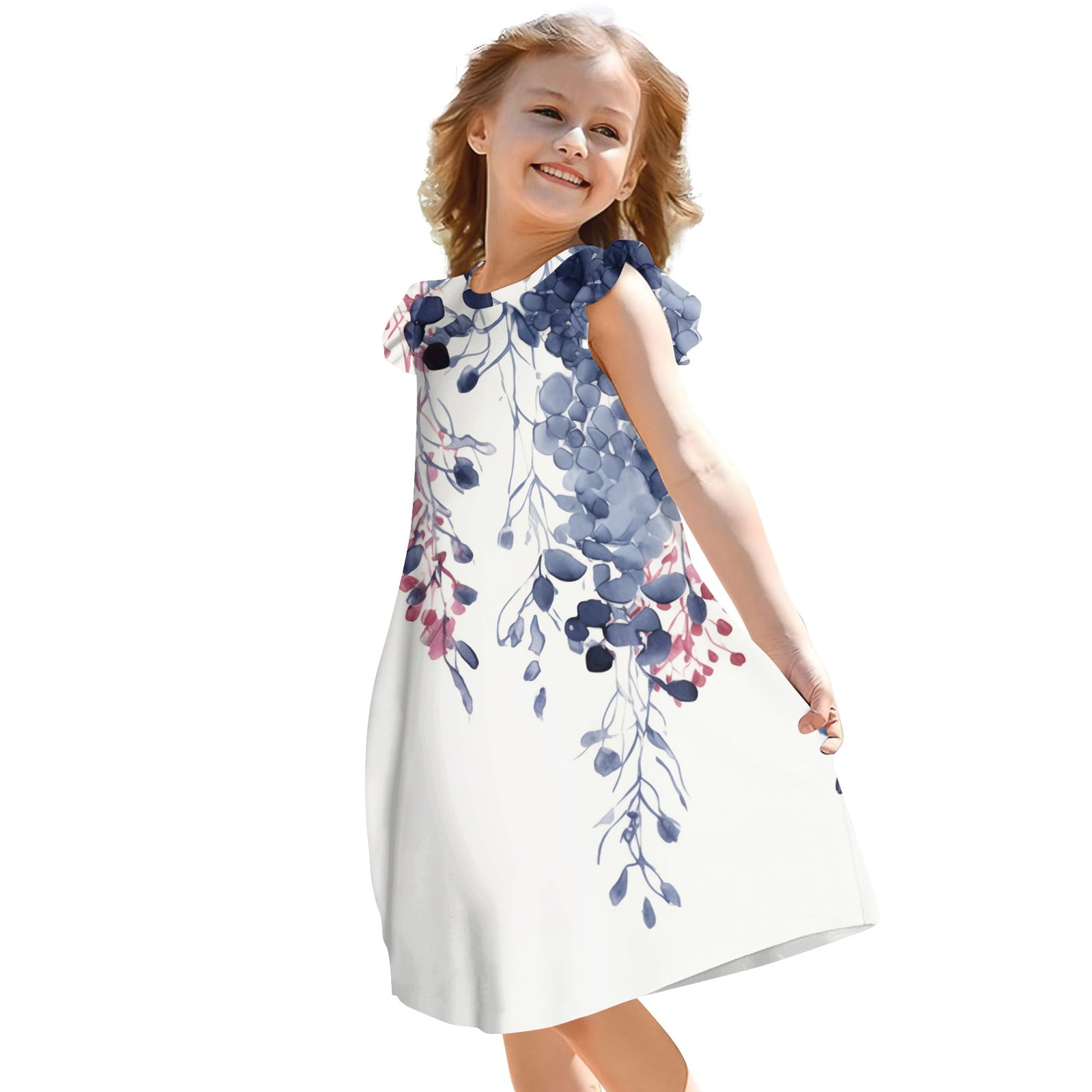 Divhosrg Teen Girls Dresses, Spring Dress for Girls, Flutter Sleeve a ...