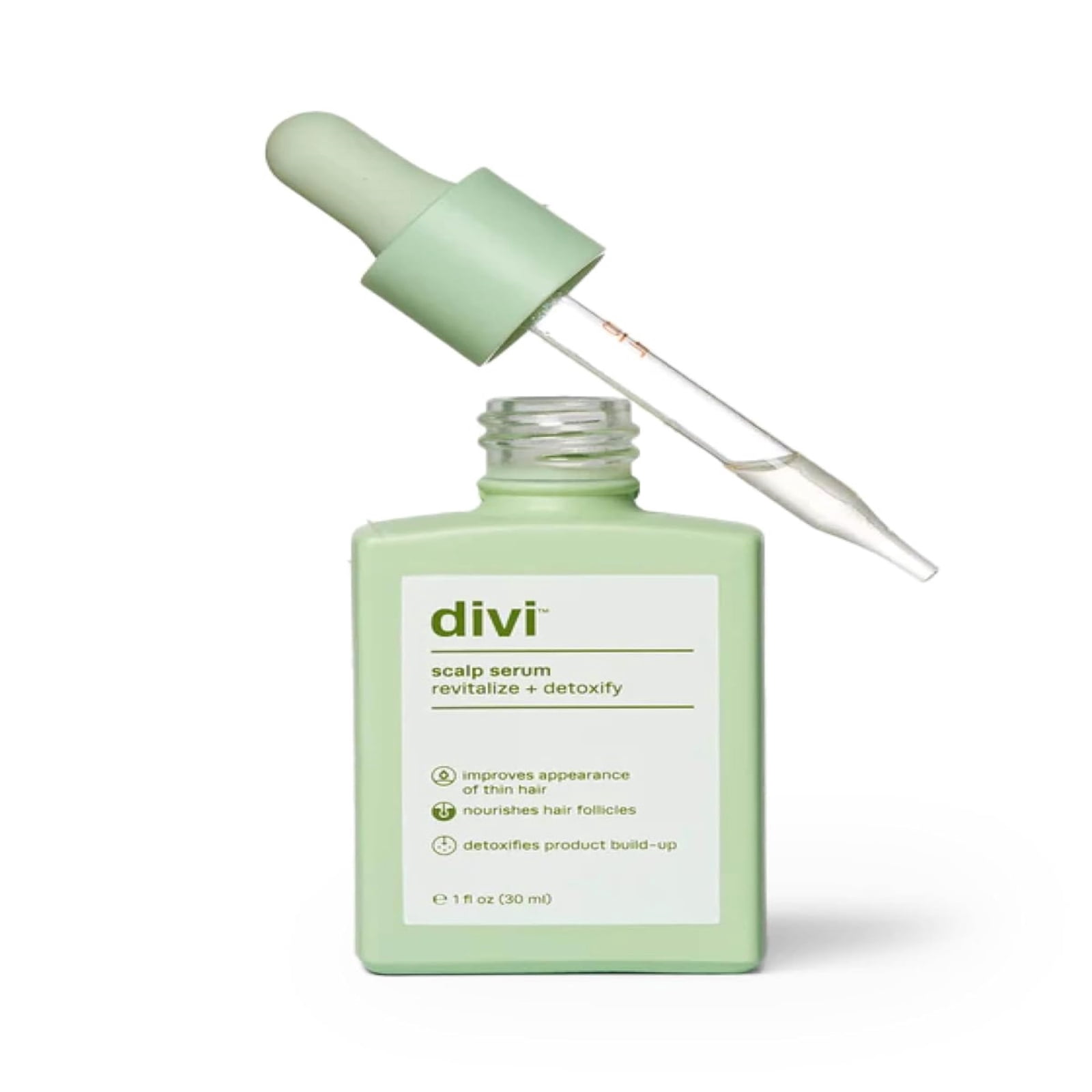Divi Hair Scalp Serum for Women and Men - Revitalize and Balance Your Scalp - Improves Appearance of Thinning Hair, Nourishes the Scalp and Helps Remove Product and Oil Buildup, 1 oz