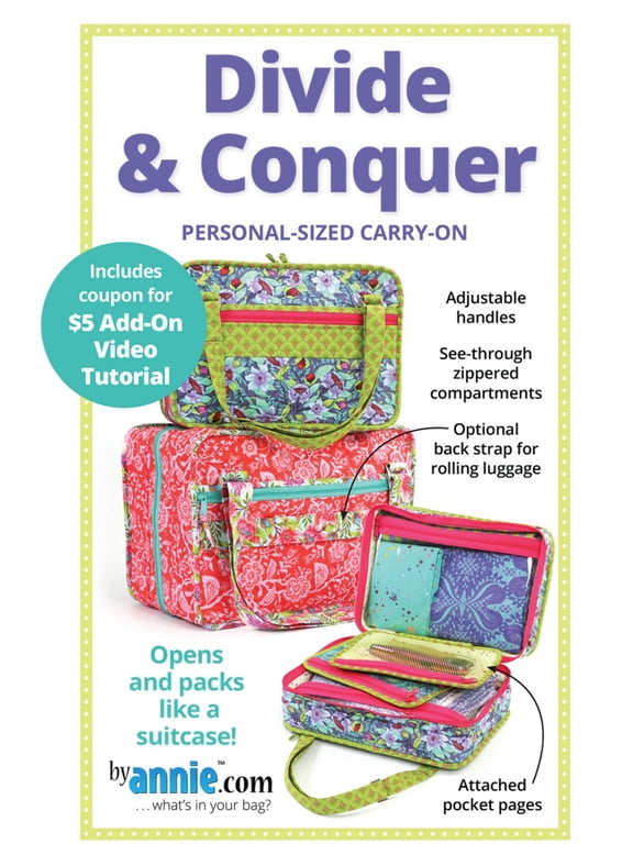 ByAnnie Divide & Conquer Personal-Sized Carry-On Bag Pattern PBA276