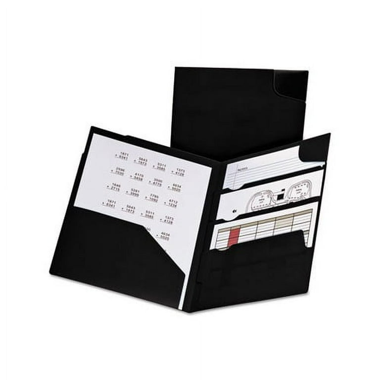 Divide It Up Four-Pocket Poly Folder, 11 x 8-1/2, Navy, Sold as 1 Each Divide It Up Four-Pocket Poly Folder, 11 x 8-1/2, Navy, Sold as 1 Each