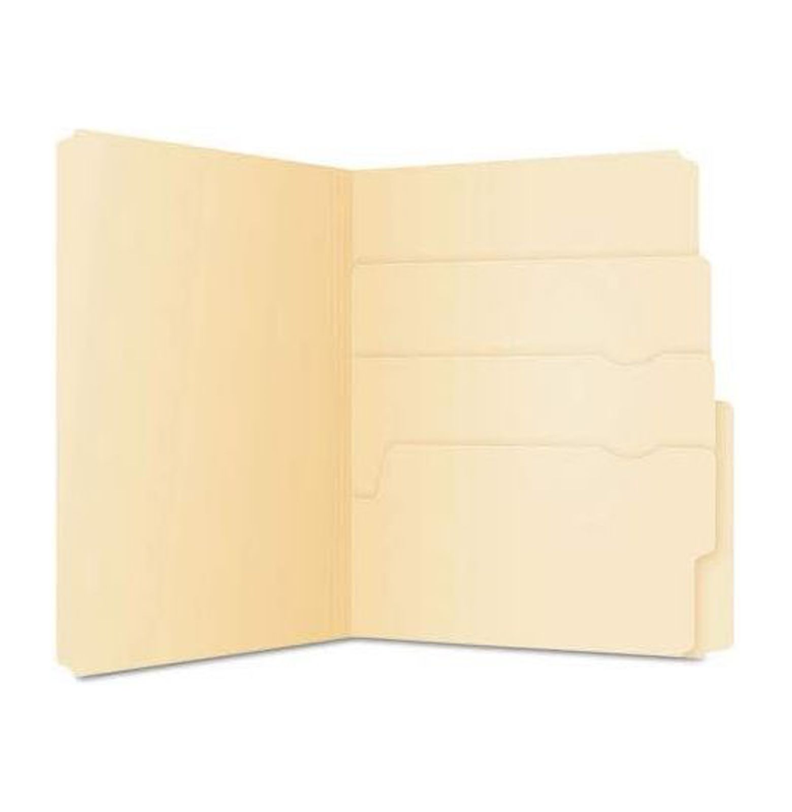 Divide it Up File Folder, Multi Section, 1/2 Cut Tab, Letter, Manila