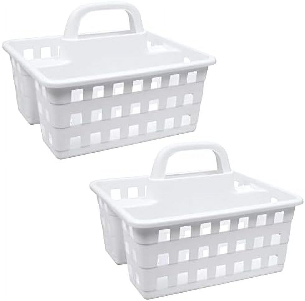 Divided Plastic Caddies With Handle 10X8.75X7.5 In, Home