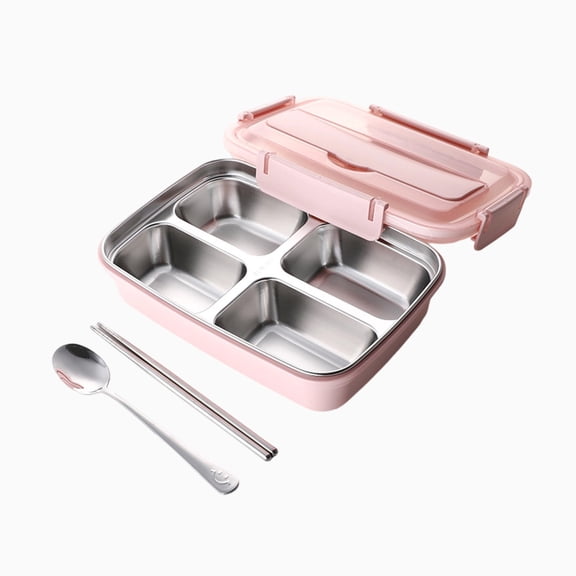 Divided Bento Box, Airtight Sealed Food Storage Container, Portable Meal Prep Box, Leakproof Case for Work Office Lunch