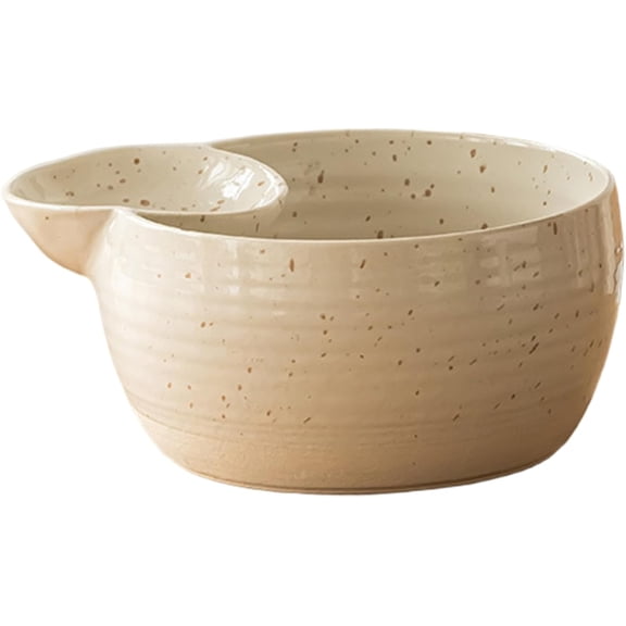 Divided Ceramic Chip and Dip Bowl, Non-Slip, for Home