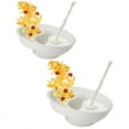 thumbnail image 1 of Divided Cereal Bowl, Reusable Snack and Dip Bowls for Yogurt, Milk, Berries, Fries, Ketchup White, 1 of 6