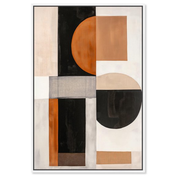 Divided Circle I Canvas Geometric Abstract by Art Remedy, White Frame, 30 x 45