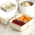 Divided Clear Snack Serving Tray with Lid & Handle Container Storage