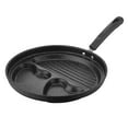 thumbnail image 1 of Divided Cooking Pan, VGFVFSKGA Flat Round Skillet, Grill Pan with Detachable Handle for Versatile Meal Prep, 1 of 7