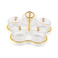 thumbnail image 1 of Divided Dried Fruit Plate Dried Fruit Snack Serving Plate Kitchen Storage Jar Five Compartments for Dining Room, 1 of 9