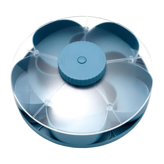 Divided Fruit Veggie Tray Spinning Rotating Serving Box for Kitchen and Party