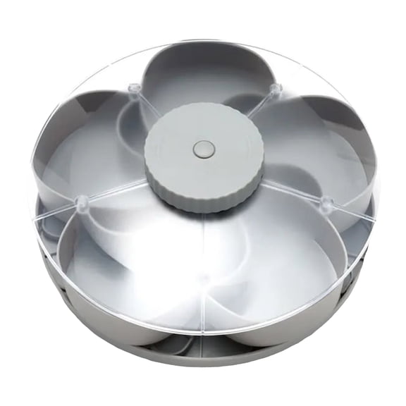 Divided Fruit Veggie Tray Spinning Rotating Serving Box for Kitchen and Party