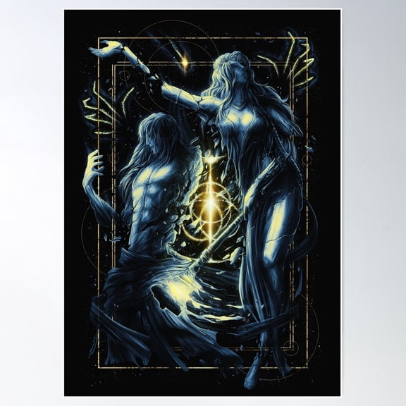 Divided Golden Wish (Radagon & Marika) Poster Wall Art, Modern Wall Decor For Living Room Bedroom, 12x18 UNFRAMED