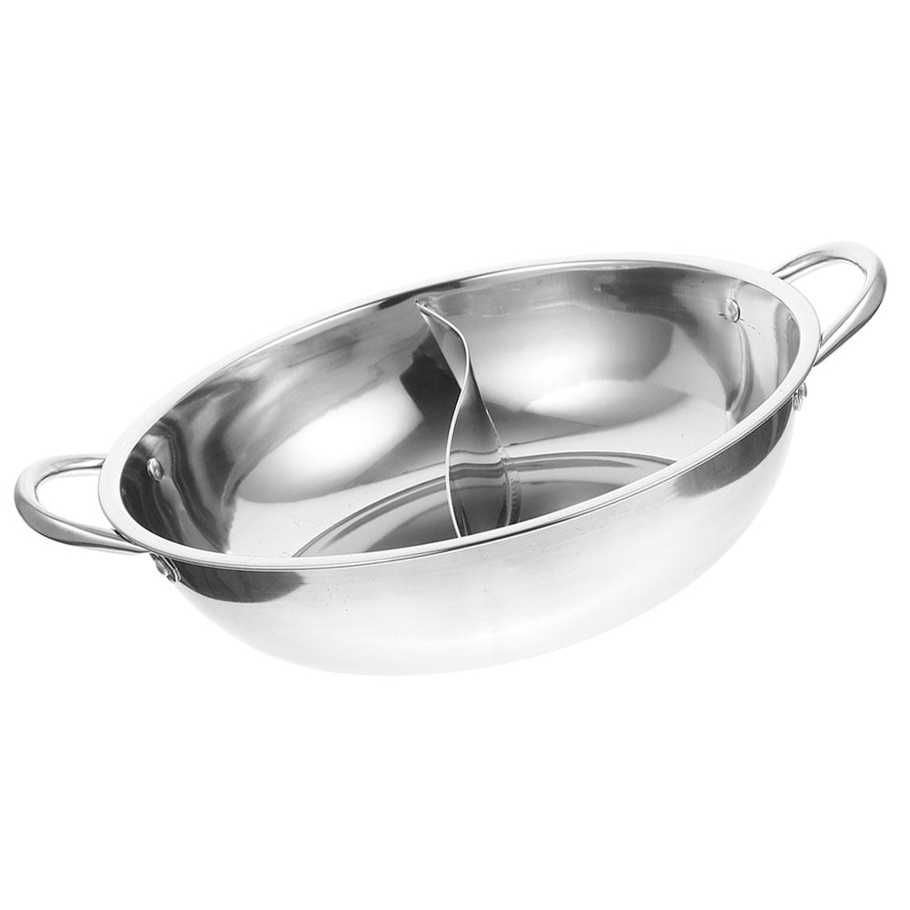 Divided Hot Pot Pan Double Grid Hotpot Pot Household Hot Pot Multi-function Stock Pot Hotpot Pan