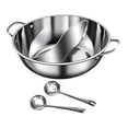 thumbnail image 1 of Divided Hot Pot Stainless Steel Double Sided Cooker Fast Heating Function for Family Restaurant Kitchen Use, 1 of 9