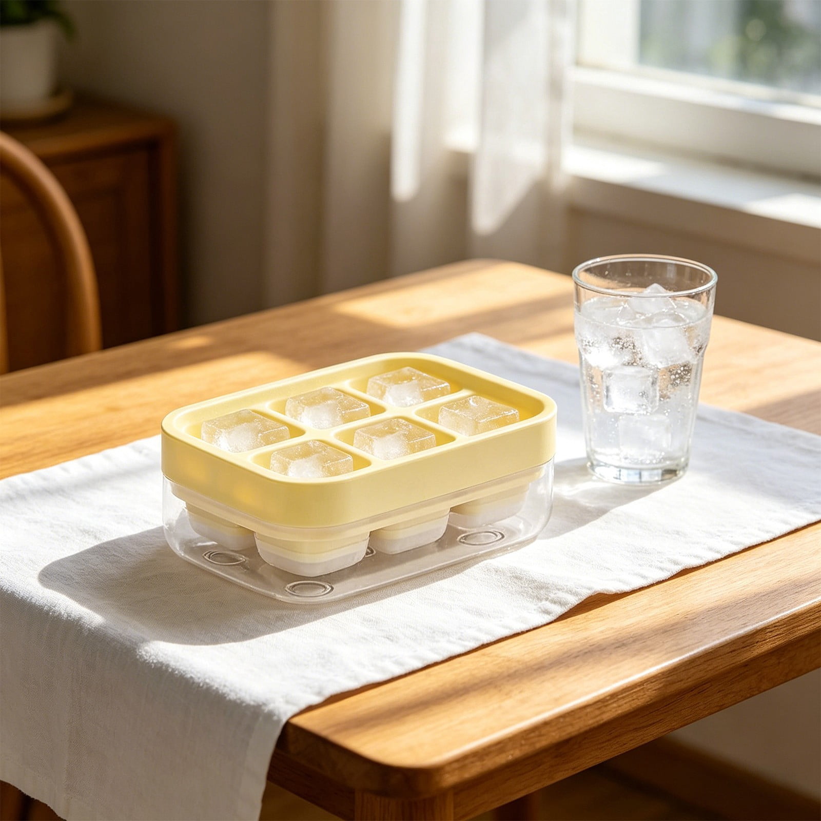 Divided Ice Storage Box Tray for Home Summer Freezer Ice Making ...