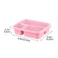 thumbnail image 1 of Divided Lunch Box | Microwave Bento Container | Leakproof 3-Compartment Food Storage, Salad Fruit Keeper, BPA-Free, Transparent, Stackable, 22.5 x 16.5 x 5.5 cm, 1 of 6