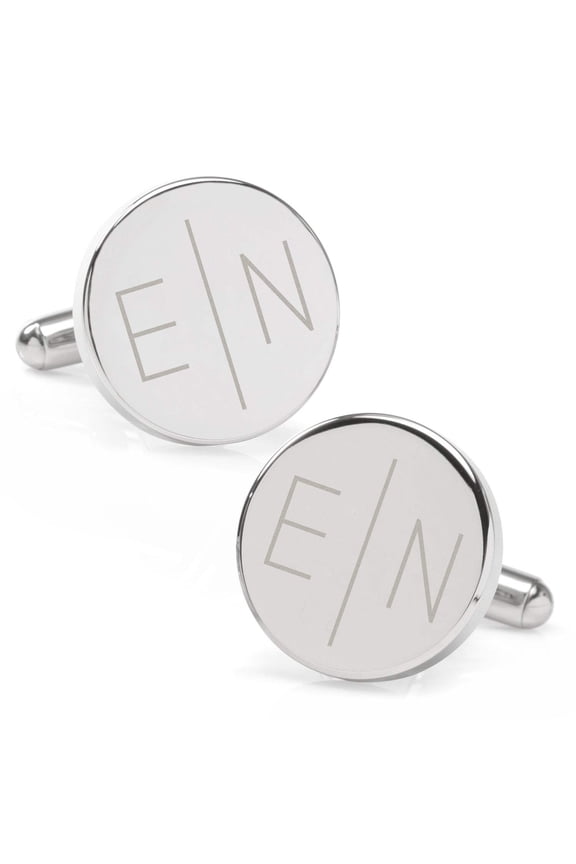 Divided Modern Monogram Engravable Cufflinks