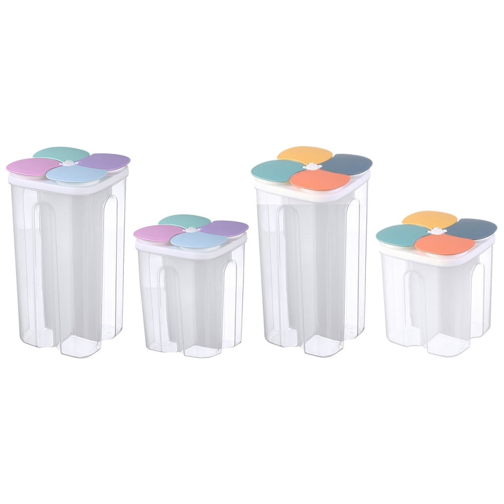 Divided Plastic Container with Sealed Compartments for Kitchen Storage ...