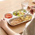 thumbnail image 1 of Divided Plastic Dinner Plates, 3-Compartment Heavy Duty Serving Trays, Meal Prep Food Containers for Fitness Diet Control Microwave Safe Family Dining, Portion Control Dish and Adult Child Dinnerware, 1 of 3