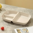 thumbnail image 1 of Divided Plates 10.5 Inch for Adults, Portion Control Bariatric Plate, Wheat Straw Plates with 3 Compartments, Unbreakable Reusable Portion Control Plates, BPA Free(1PCS), 1 of 7
